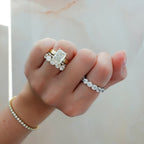 Finest Solitaire Engagement Ring With Elongated Radiant Cut Diamond