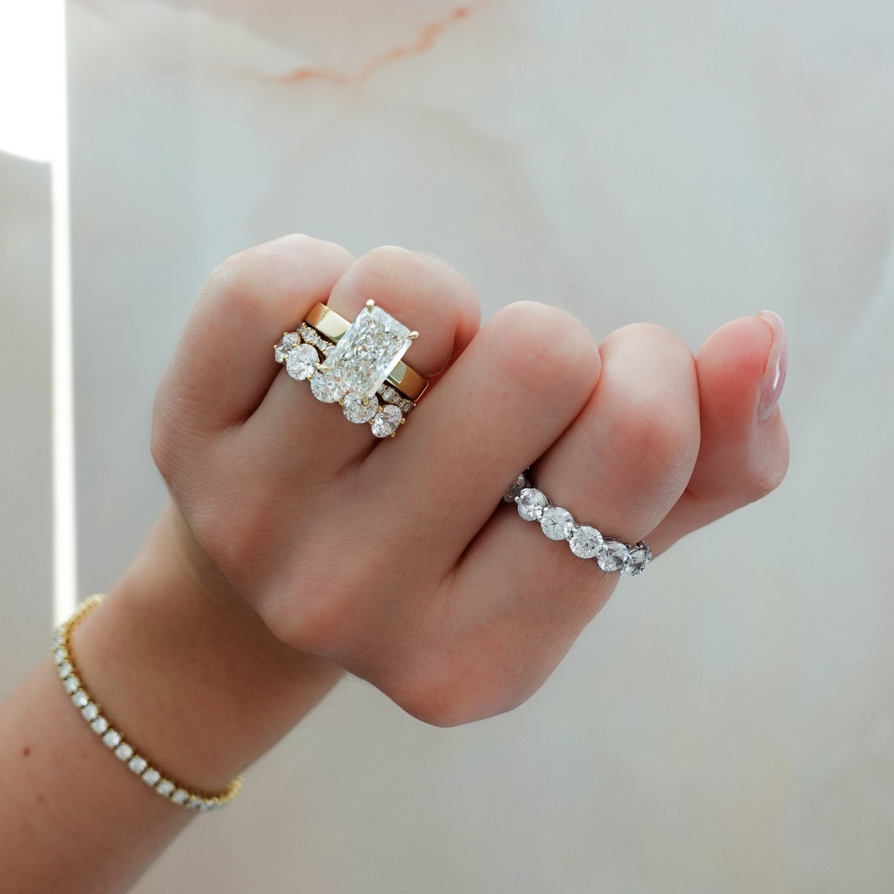 Finest Solitaire Engagement Ring With Elongated Radiant Cut Diamond