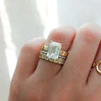 Finest Solitaire Engagement Ring With Emerald Cut Diamond