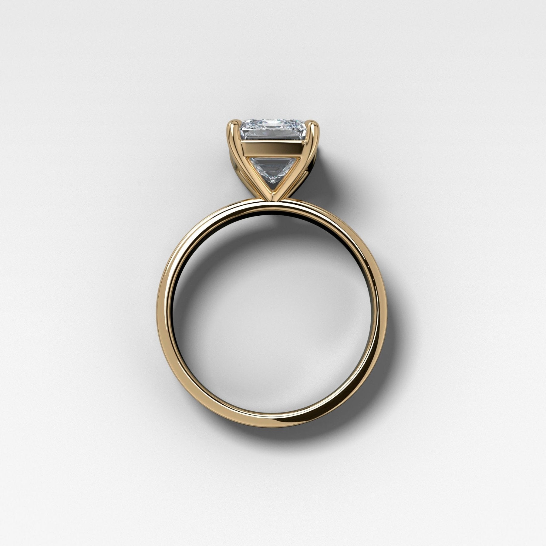 Finest Solitaire Engagement Ring With Emerald Cut Diamond