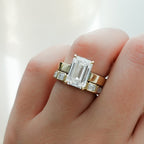 Finest Solitaire Engagement Ring With Emerald Cut Diamond