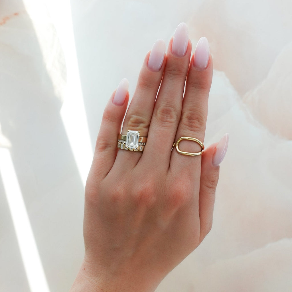 Finest Solitaire Engagement Ring With Emerald Cut Diamond