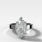 Finest Solitaire Engagement Ring With Marquise Cut Diamond