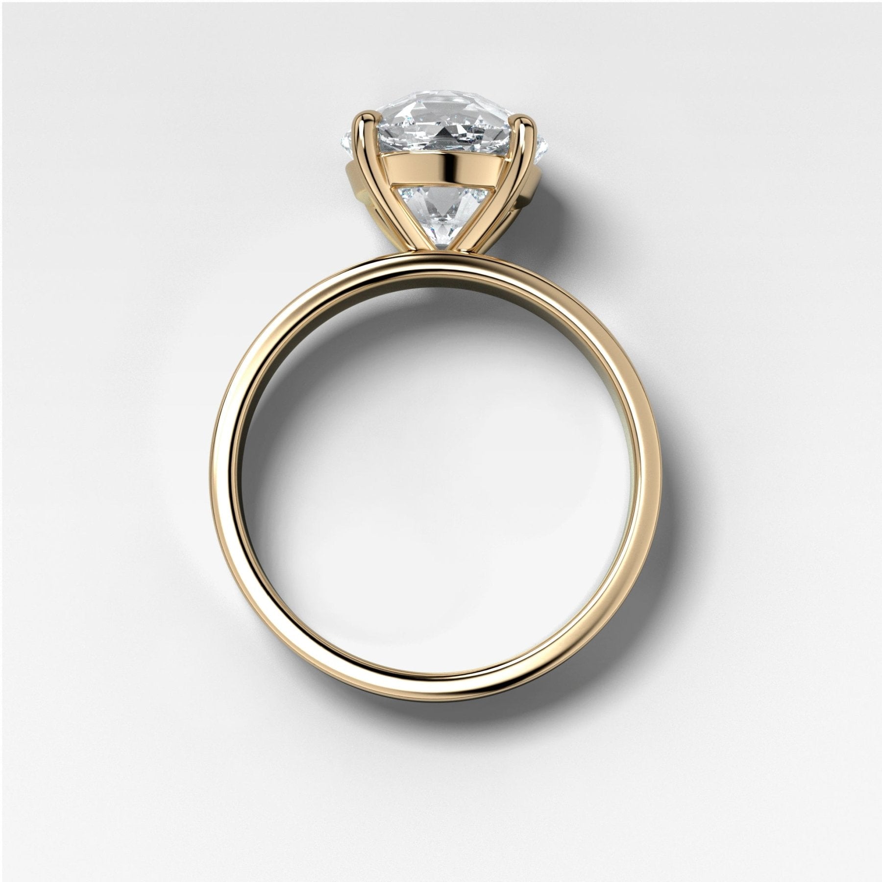 Finest Solitaire Engagement Ring With Old Euro Cut Diamond