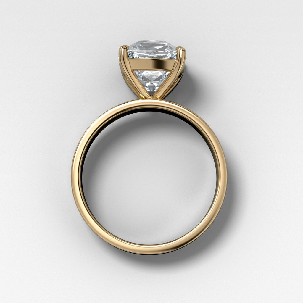 Finest Solitaire Engagement Ring With Old Mine Cut Diamond