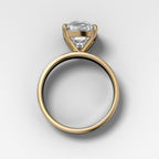 Finest Solitaire Engagement Ring With Old Mine Cut Diamond