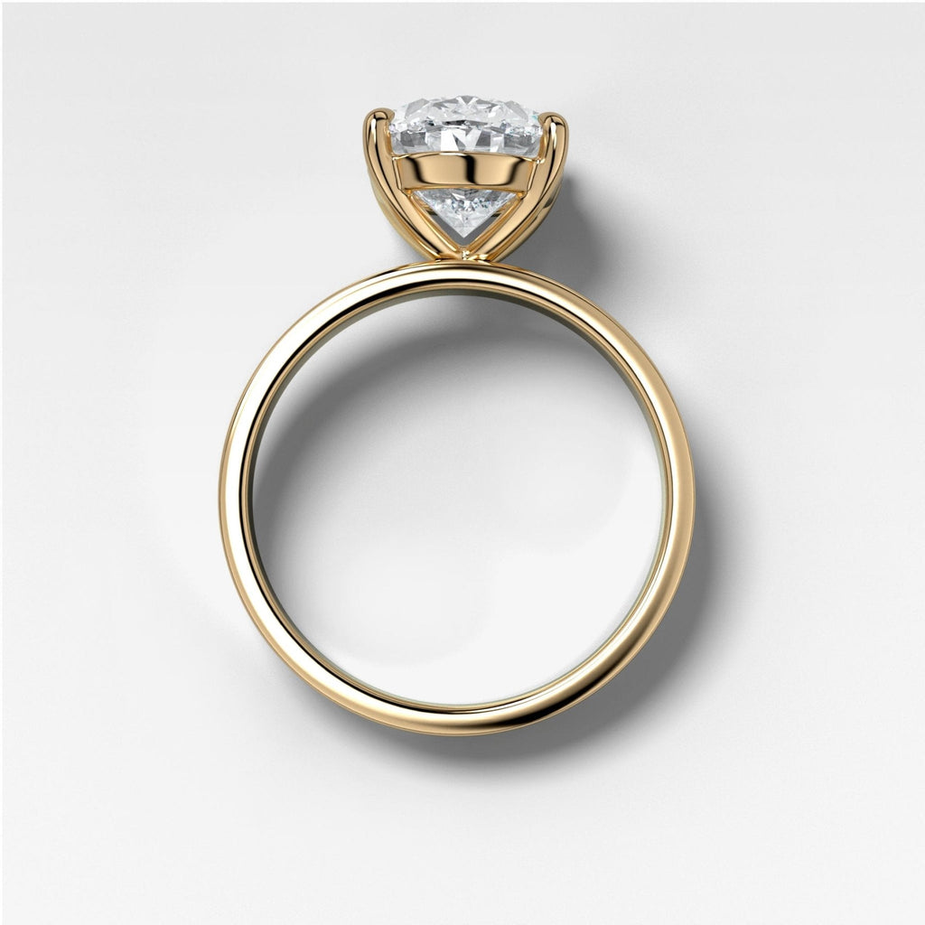 Finest Solitaire Engagement Ring With Oval Cut Diamond