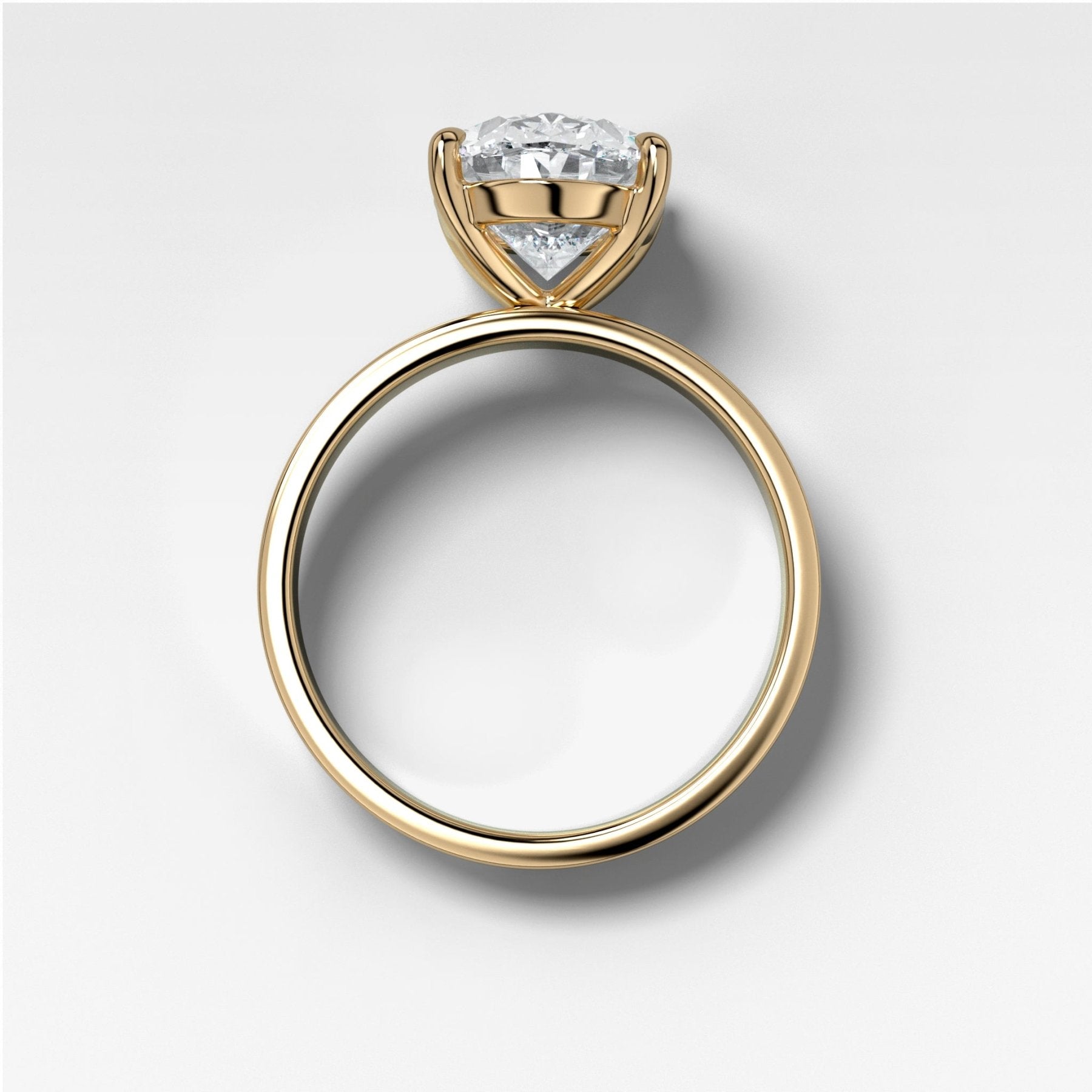 Finest Solitaire Engagement Ring With Oval Cut Diamond