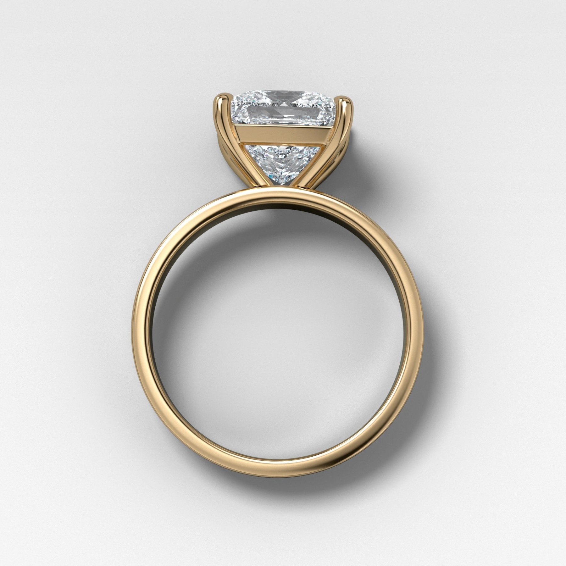 Finest Solitaire Engagement Ring With Princess Cut Diamond