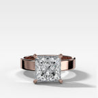Finest Solitaire Engagement Ring With Princess Cut Diamond