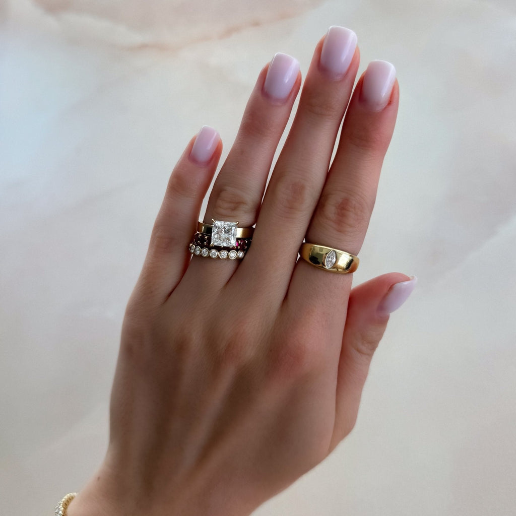 Finest Solitaire Engagement Ring With Princess Cut Diamond