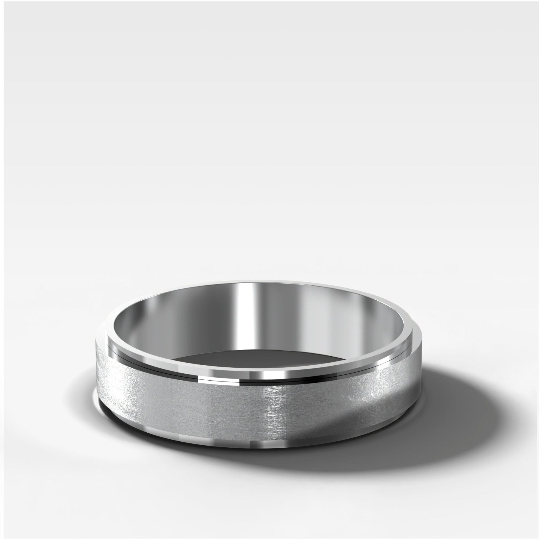 Finest Stepped Edge Matte Wedding Band 5mm