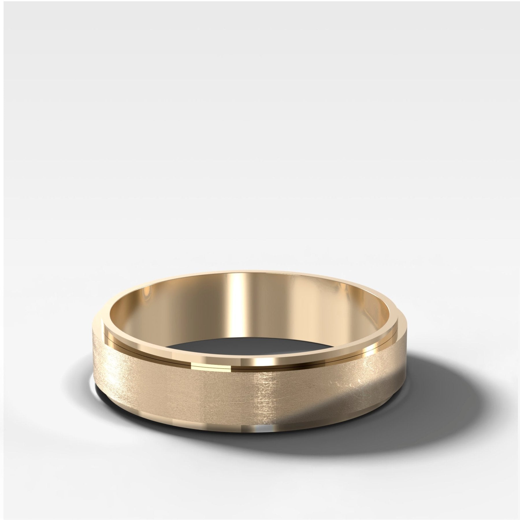 Finest Stepped Edge Matte Wedding Band 5mm