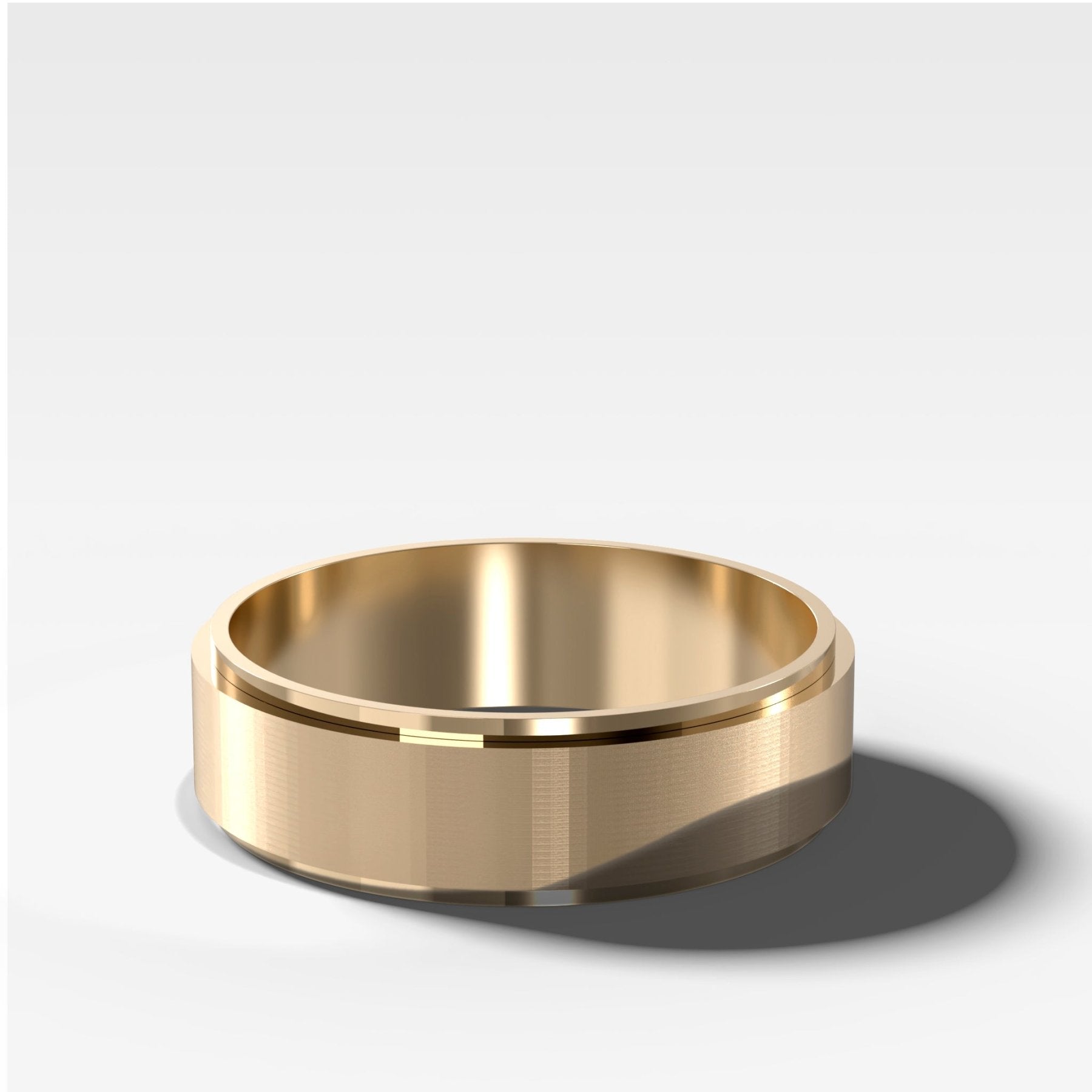 Finest Stepped Edge Matte Wedding Band 6mm