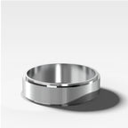 Finest Stepped Edge Matte Wedding Band 6mm