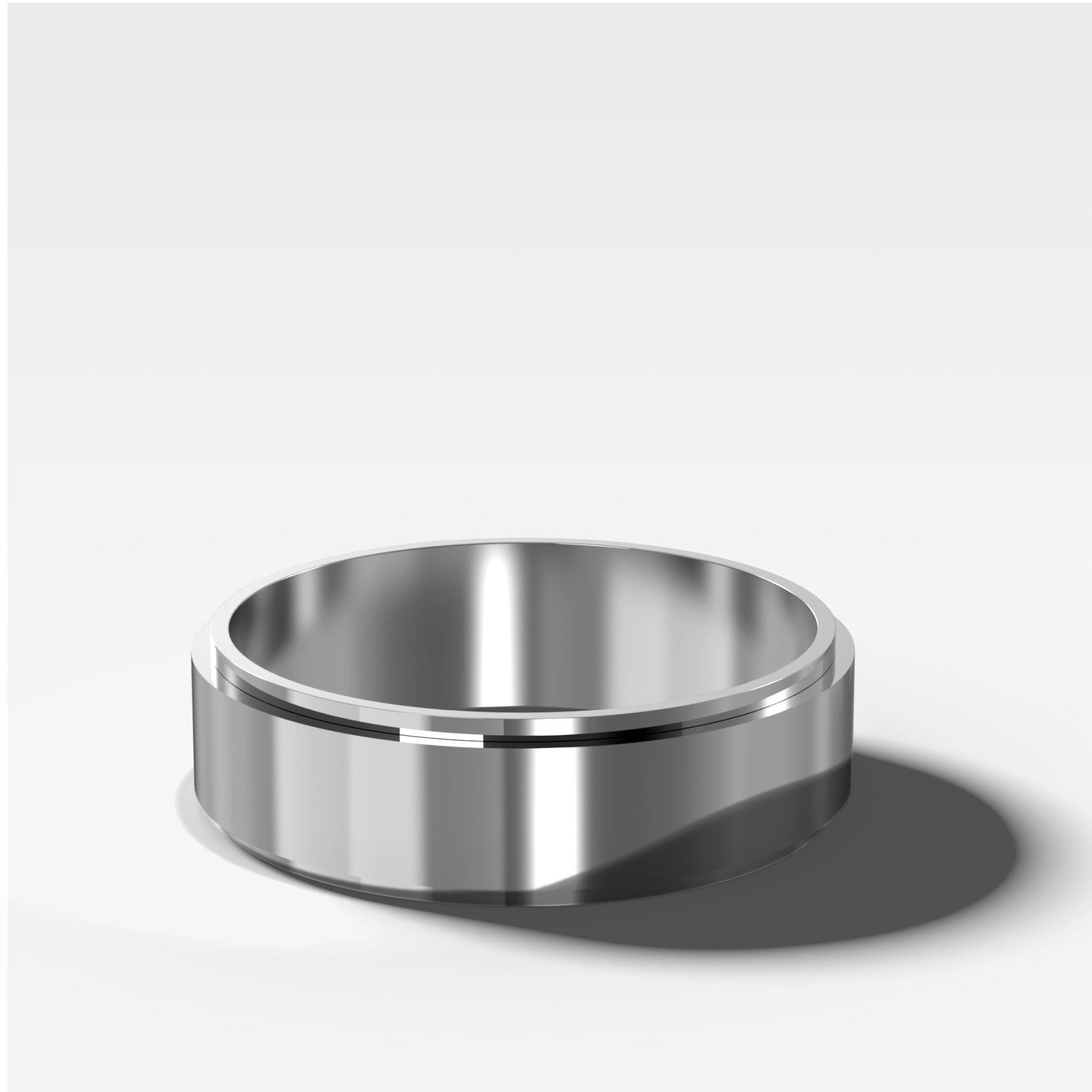Finest Stepped Edge Wedding Band 6mm