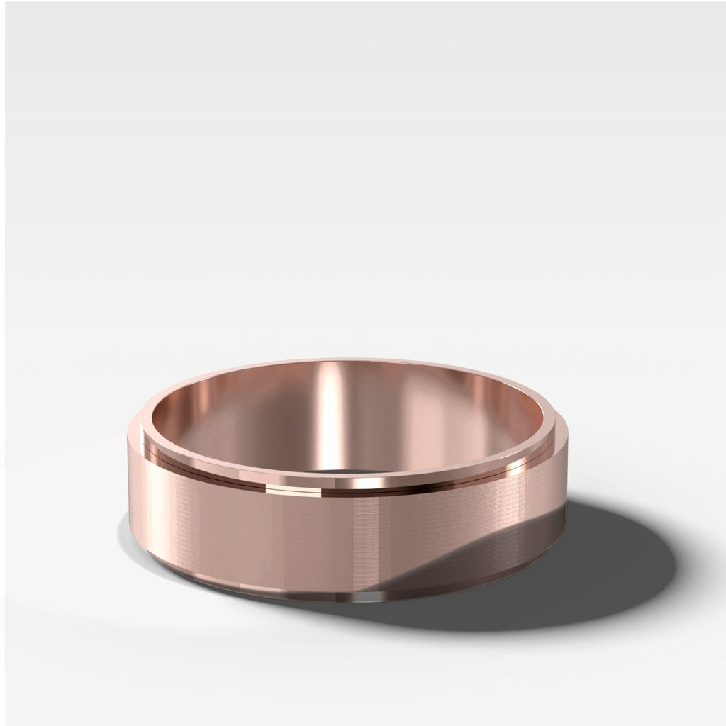 Finest Stepped Edge Wedding Band 6mm