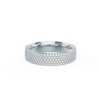 1.45 TCW Round Cut Micro Setting Moissanite Wedding Band