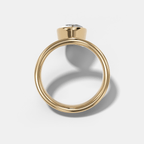Floating Engagement Ring with Marquise Cut Diamond