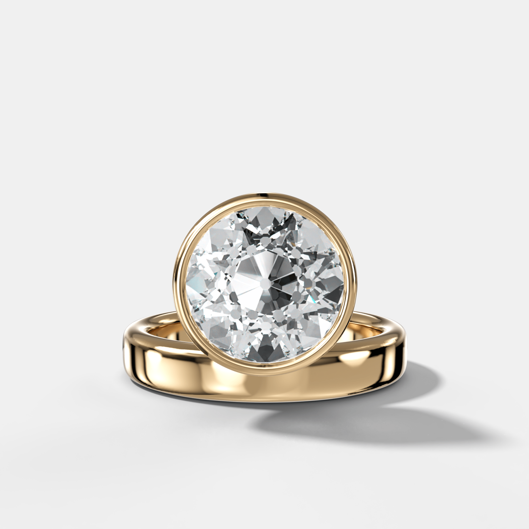 Floating Engagement Ring with Old Euro Cut Diamond Main image