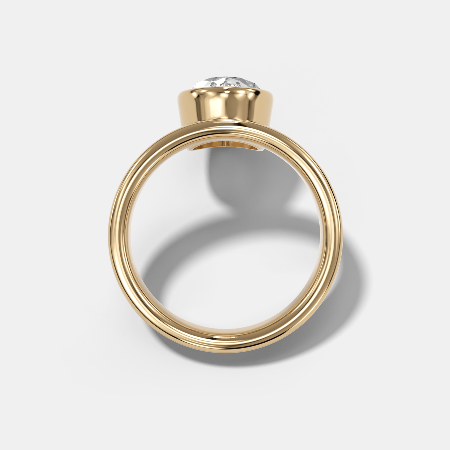 Floating Engagement Ring with Pear Cut Diamond Secondary image
