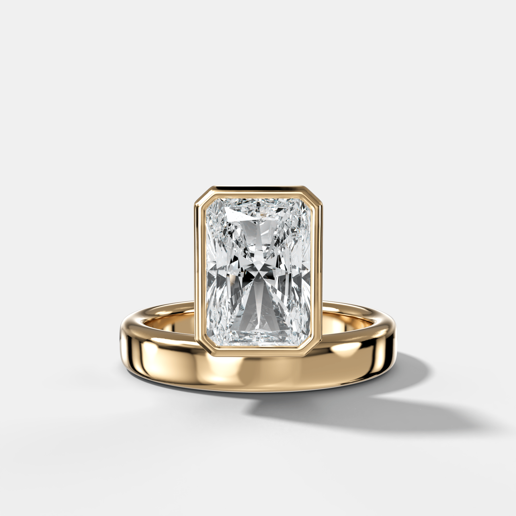 Floating Engagement Ring with Radiant Cut Diamond Main image