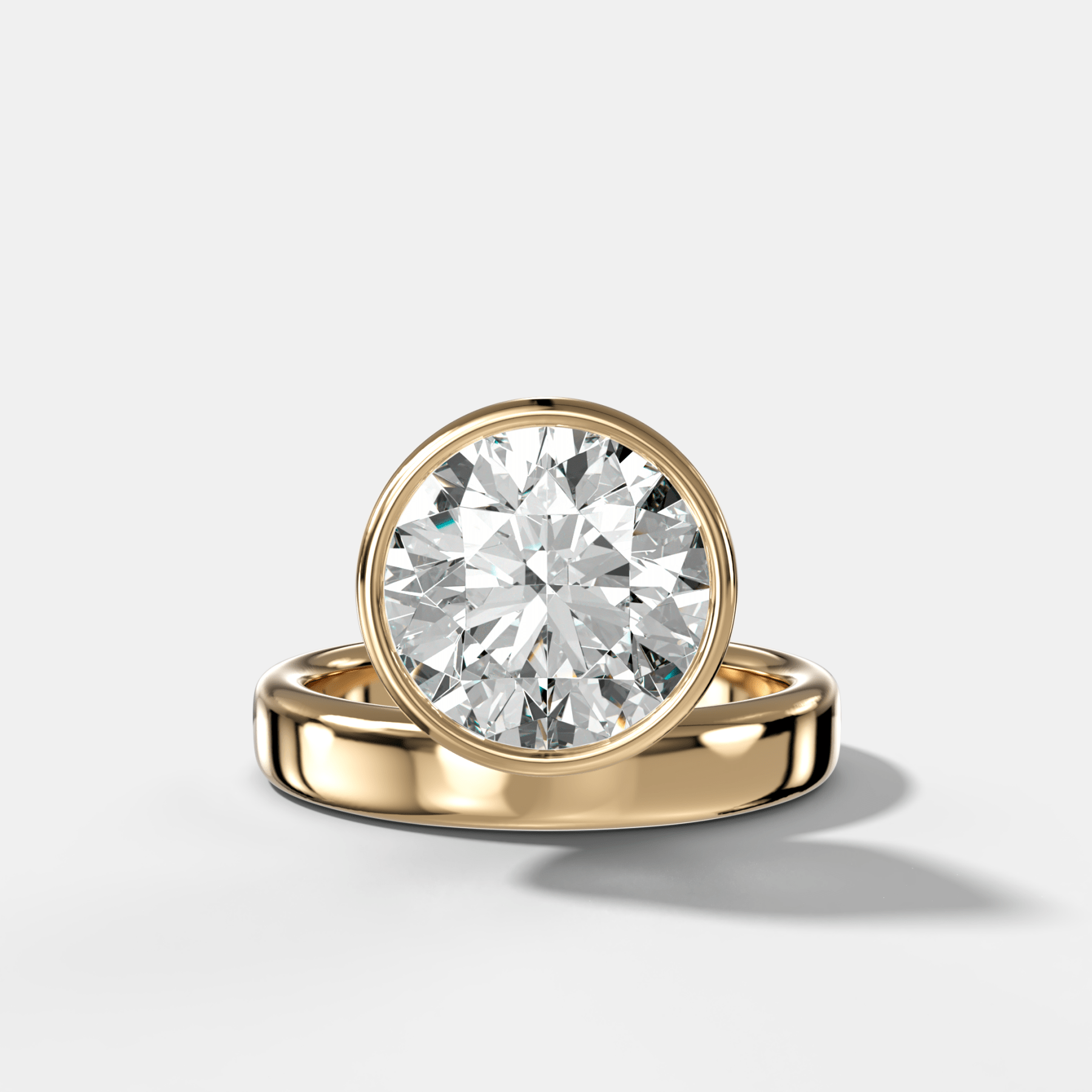 Floating Engagement Ring with Round Cut Diamond Main image