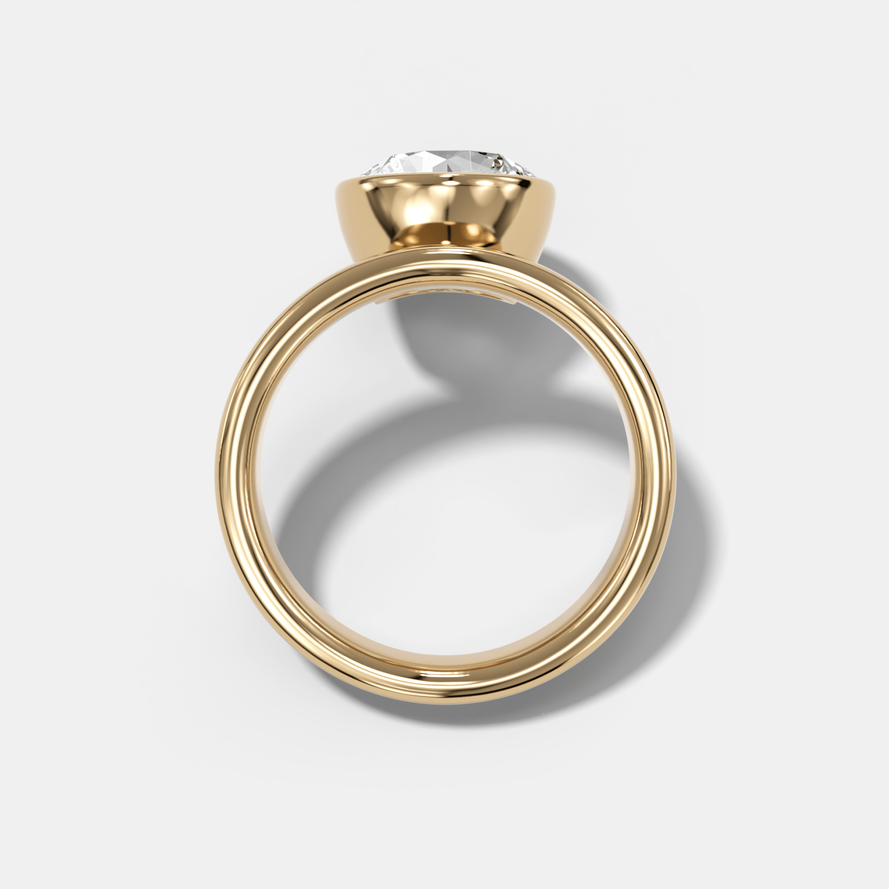 Floating Engagement Ring with Round Cut Diamond Secondary image