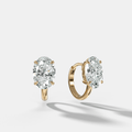 Floating Huggie with Oval Cut Diamonds