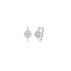0.42 TCW Round Moissanite Diamond Huggie Earrings