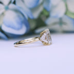 1.50 CT Emerald Cut Moissanite Three Stone Style Engagement Ring