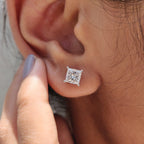 Princess Cut Diamond Earrings