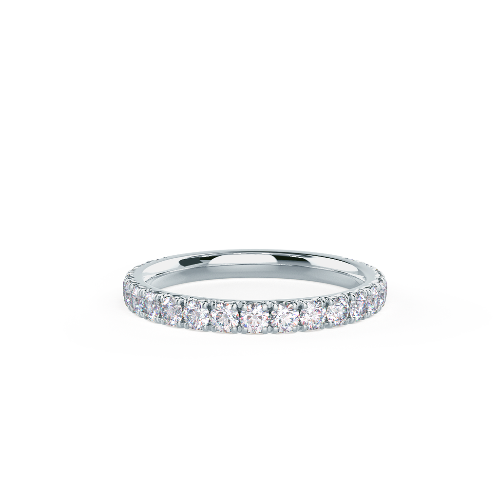 0.60CTW Round Brilliant Cut 3/4 Eternity Moissanite Wedding Band