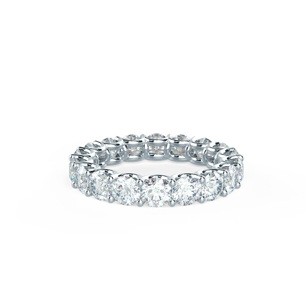 2.0 TCW Round Brilliant Cut Full Eternity Diamond Wedding Band