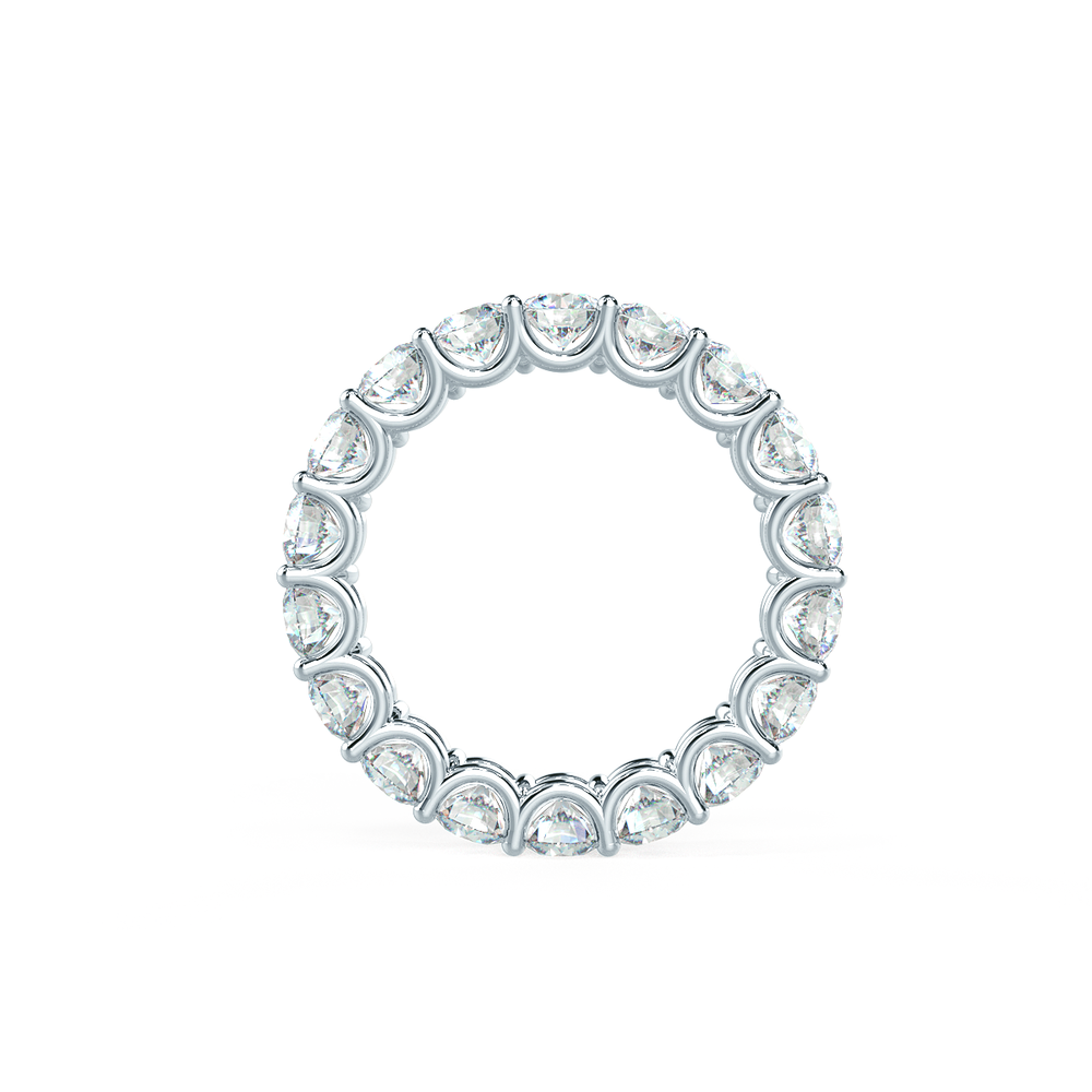 2.0 TCW Round Brilliant Cut Full Eternity Diamond Wedding Band