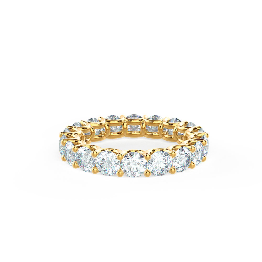 2.0 TCW Round Brilliant Cut Full Eternity Diamond Wedding Band