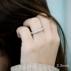 2.0 TCW Round Brilliant Cut Full Eternity Diamond Wedding Band