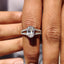 Oval Shaped Engagement Ring with Split Pave Band