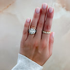 Full Channel Set Engagement Ring with Oval Cut Diamond