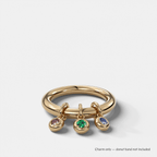 Gemstone Donut Ring Charm (Charm Only)