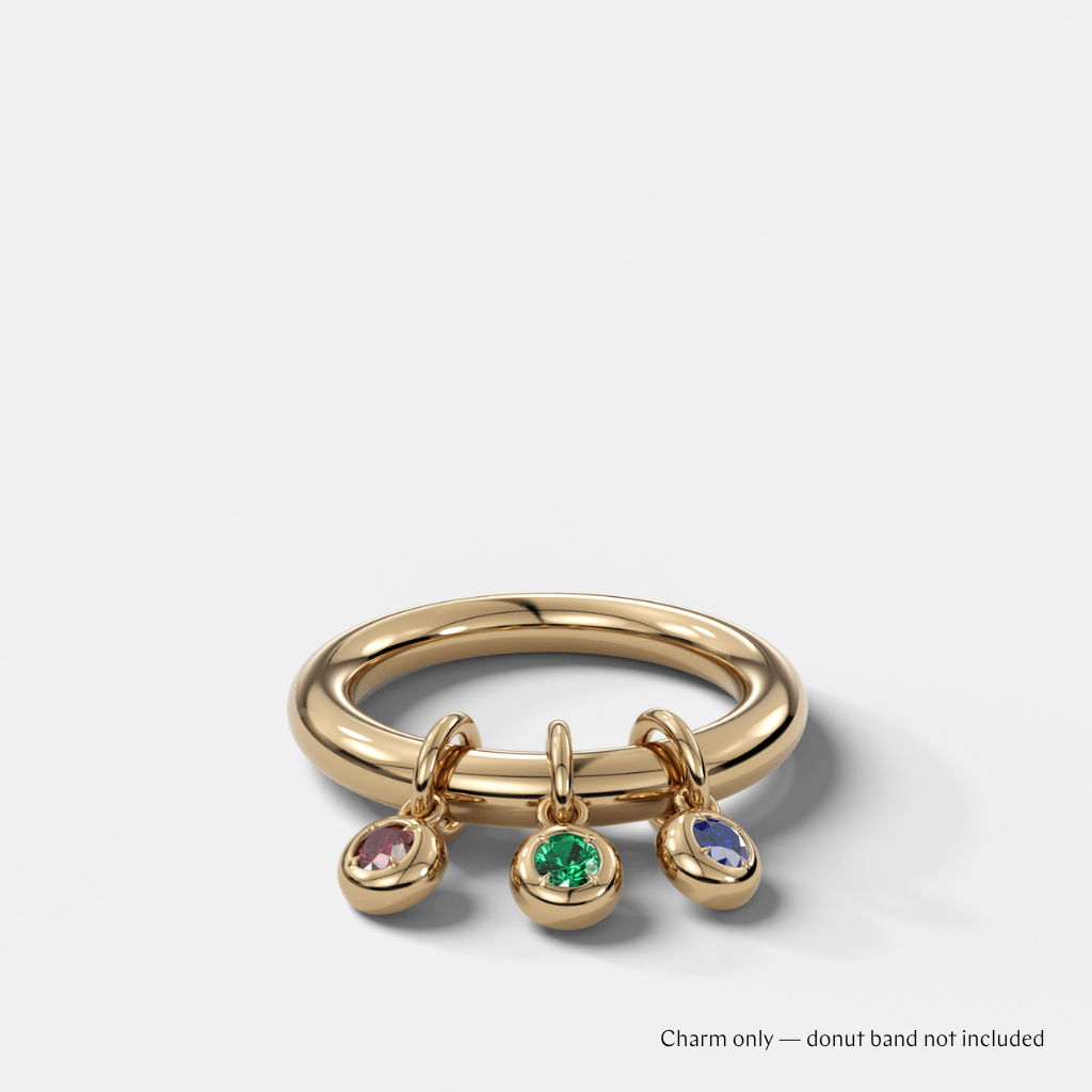 Gemstone Donut Ring Charm (Charm Only)