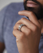 GETCHELL Gold Ring with 0.80ct Diamonds - Wide Version