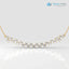 gold Lab grown diamond Necklace Round diamond necklace for wedding occasion - DisneyValley