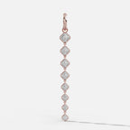 Graduated Bezel Asscher Attachable Diamond Pendant