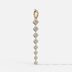 Graduated Bezel Asscher Attachable Diamond Pendant