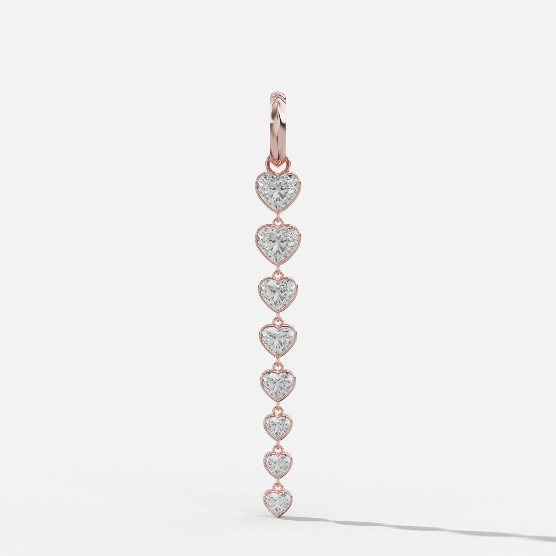 Graduated Bezel Heart Attachable Pendant