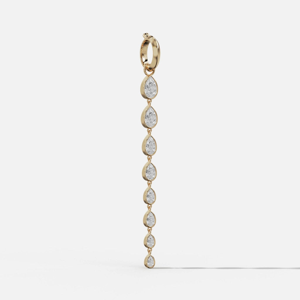 Graduated Bezel Pear Attachable Diamond Pendant