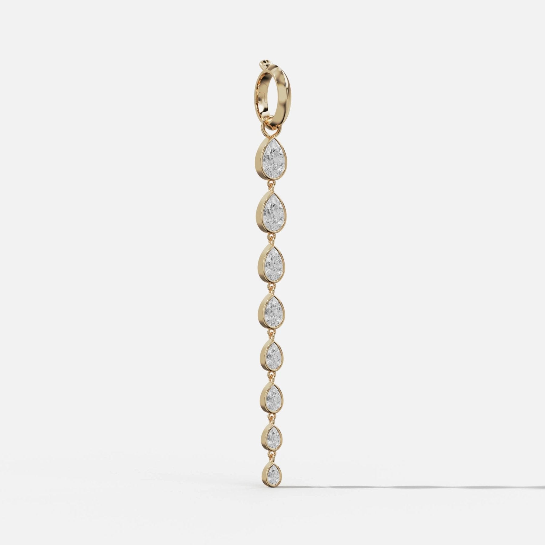 Graduated Bezel Pear Attachable Diamond Pendant