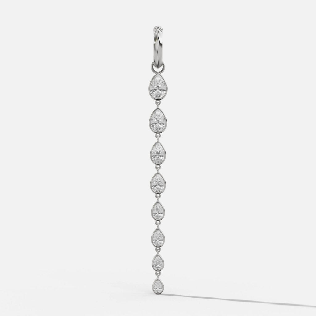 Graduated Bezel Pear Attachable Diamond Pendant