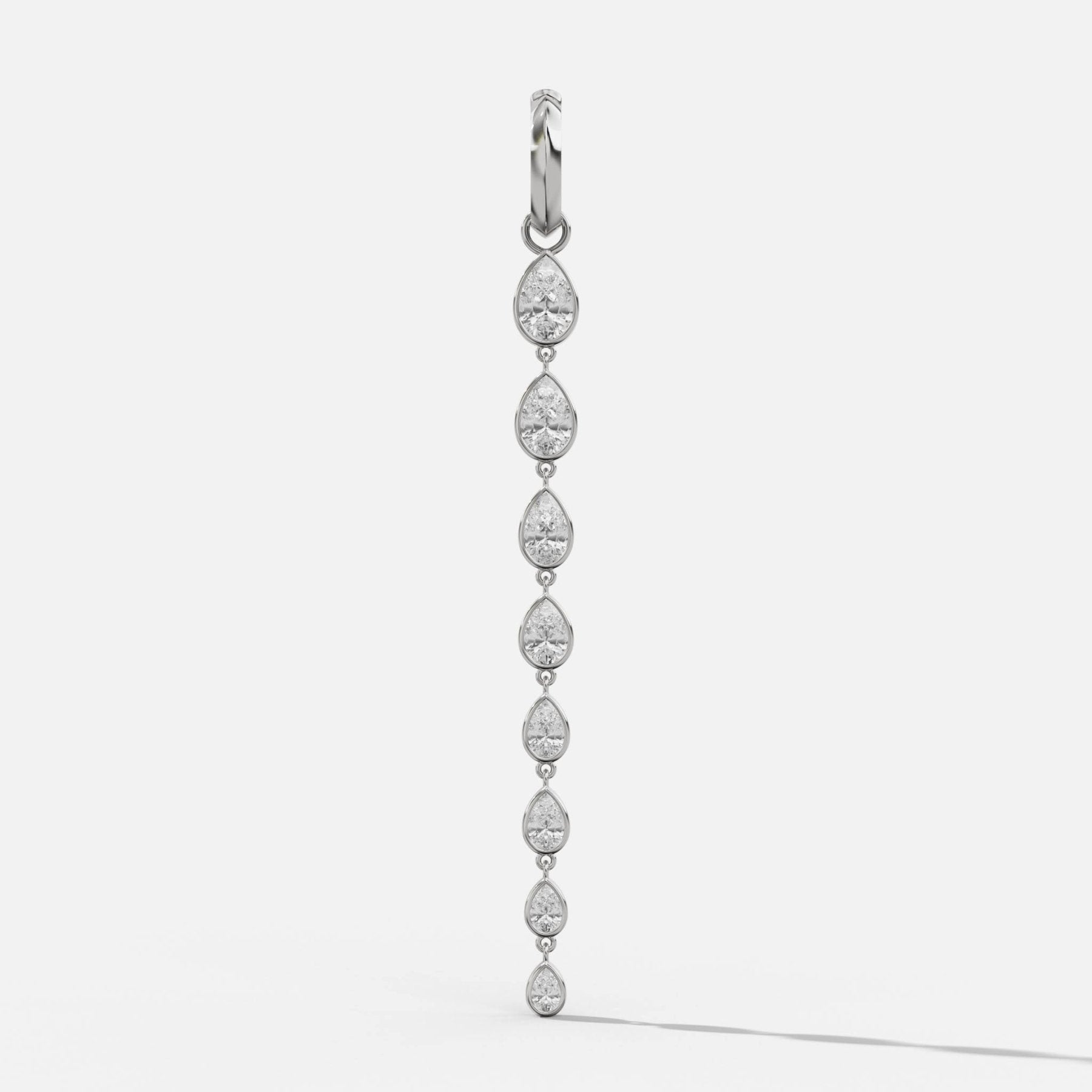Graduated Bezel Pear Attachable Diamond Pendant